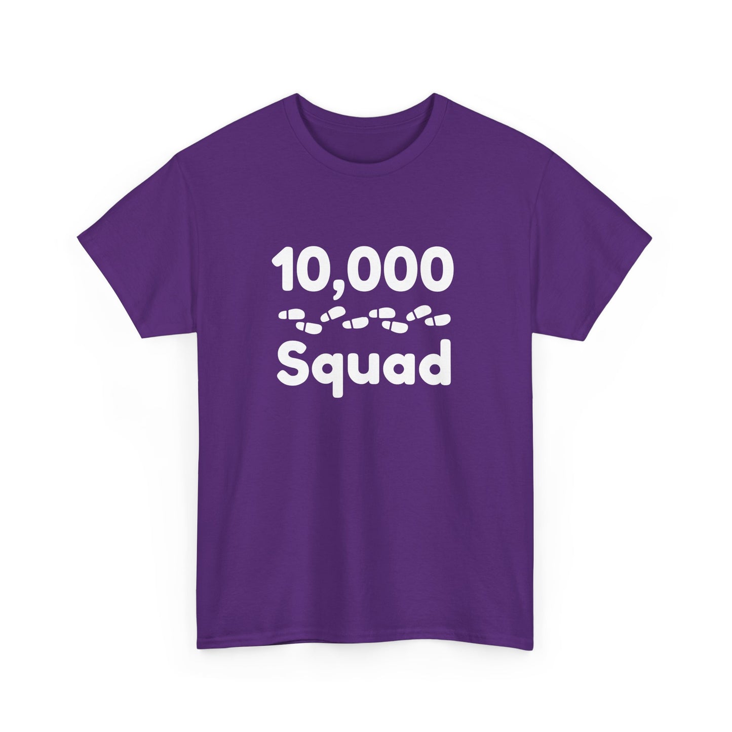 10,000 Steps Squad slogan women's t-shirt, for walking 10,000 steps a day, keeping active, outdoor fitness, exercise, well-being statement tee