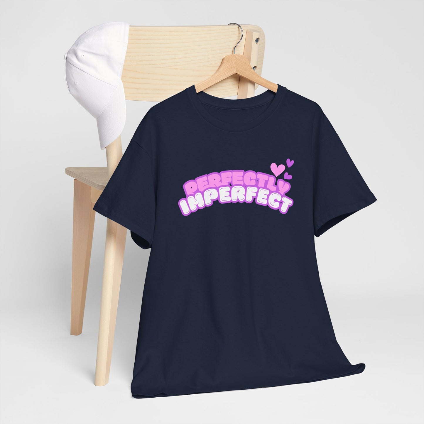 Perfectly Imperfect Slogan t-shirt, for real women who radiate self love, confidence, age-positivity and authenticity