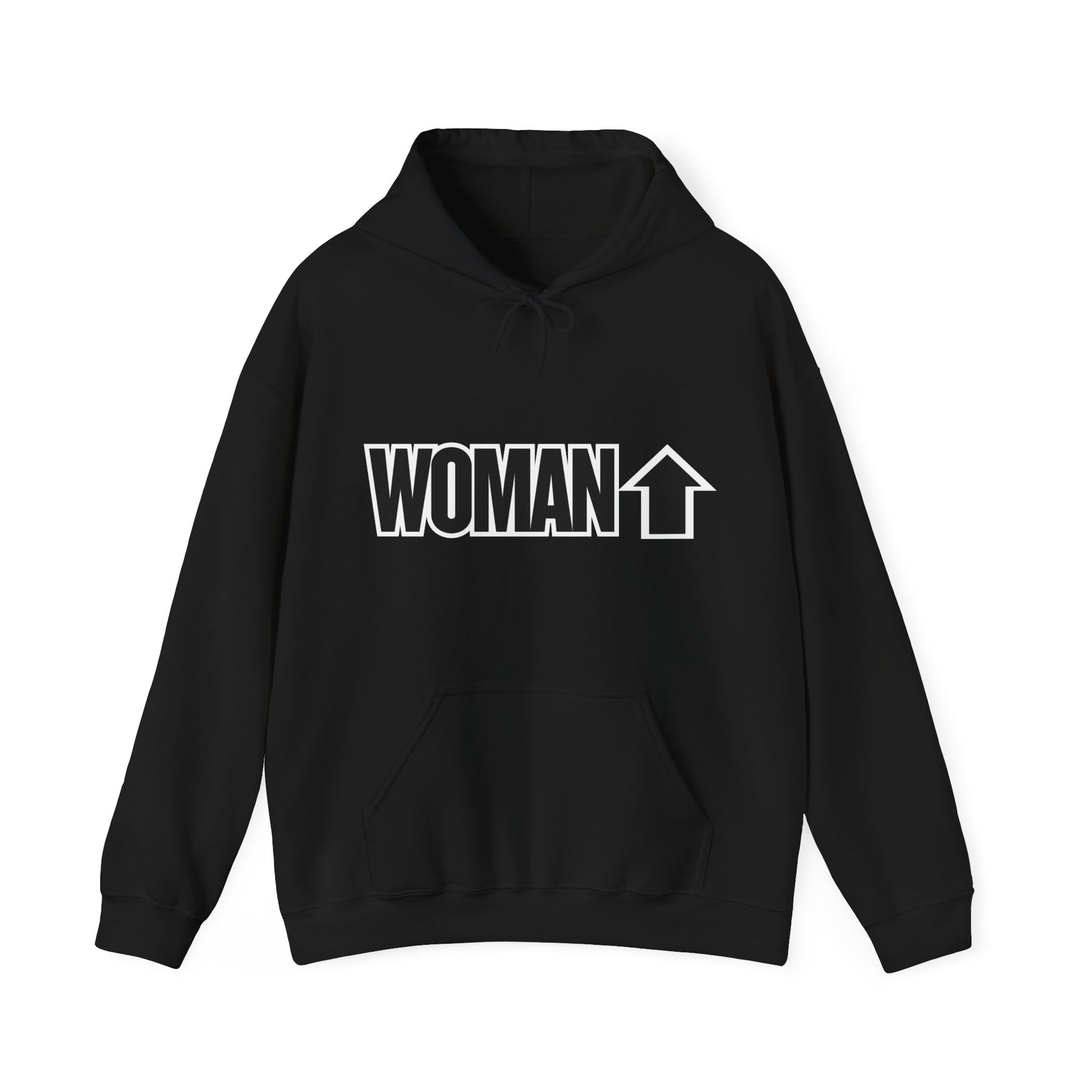 Woman Up Empowering Slogan Hoodie for strong, confident, bold women
