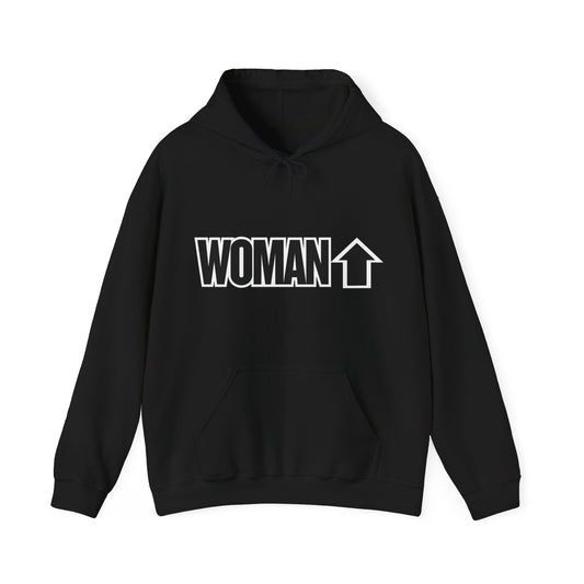 Woman Up Empowering Slogan Hoodie for strong, confident, bold women