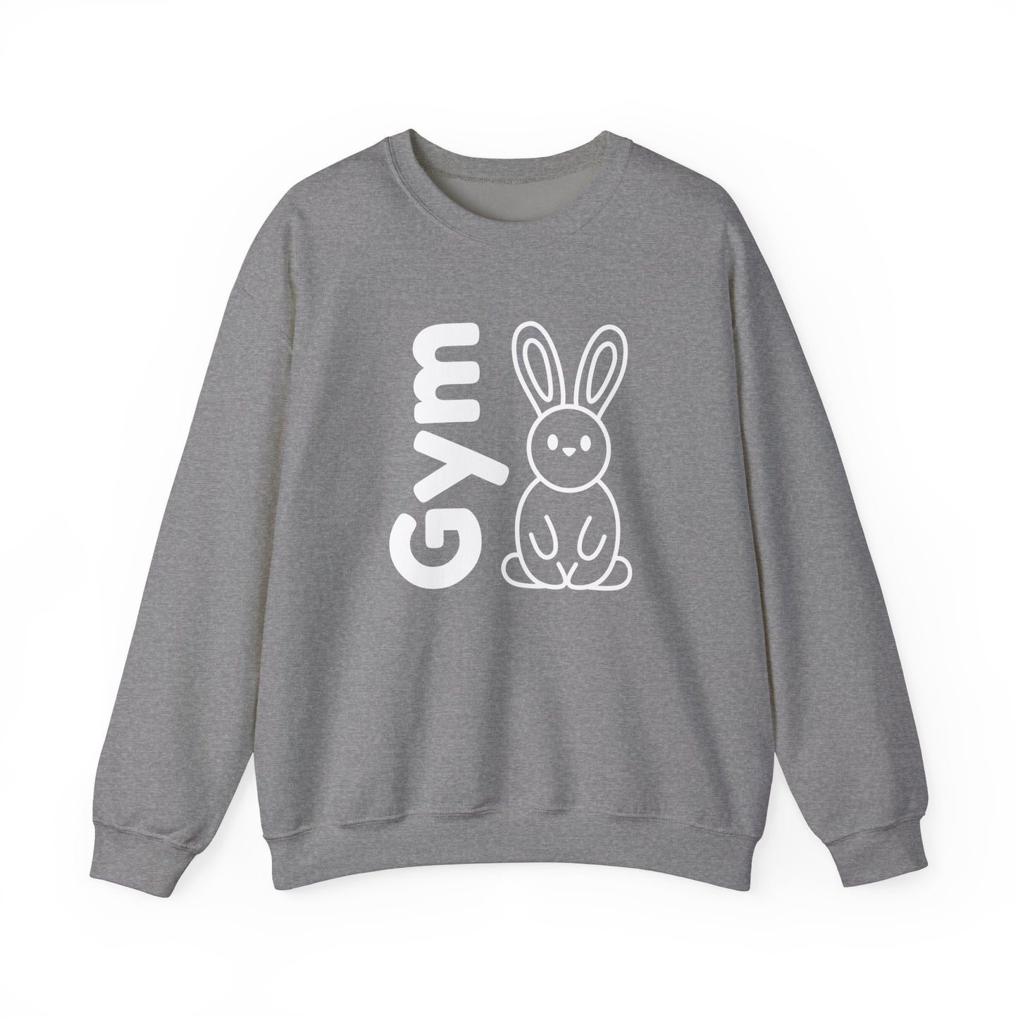 Gym Bunny slogan women's sweatshirt, fitness, gym, workout, active lifestyle, bold, fun, quirky, cute, athleisure, statement casual top