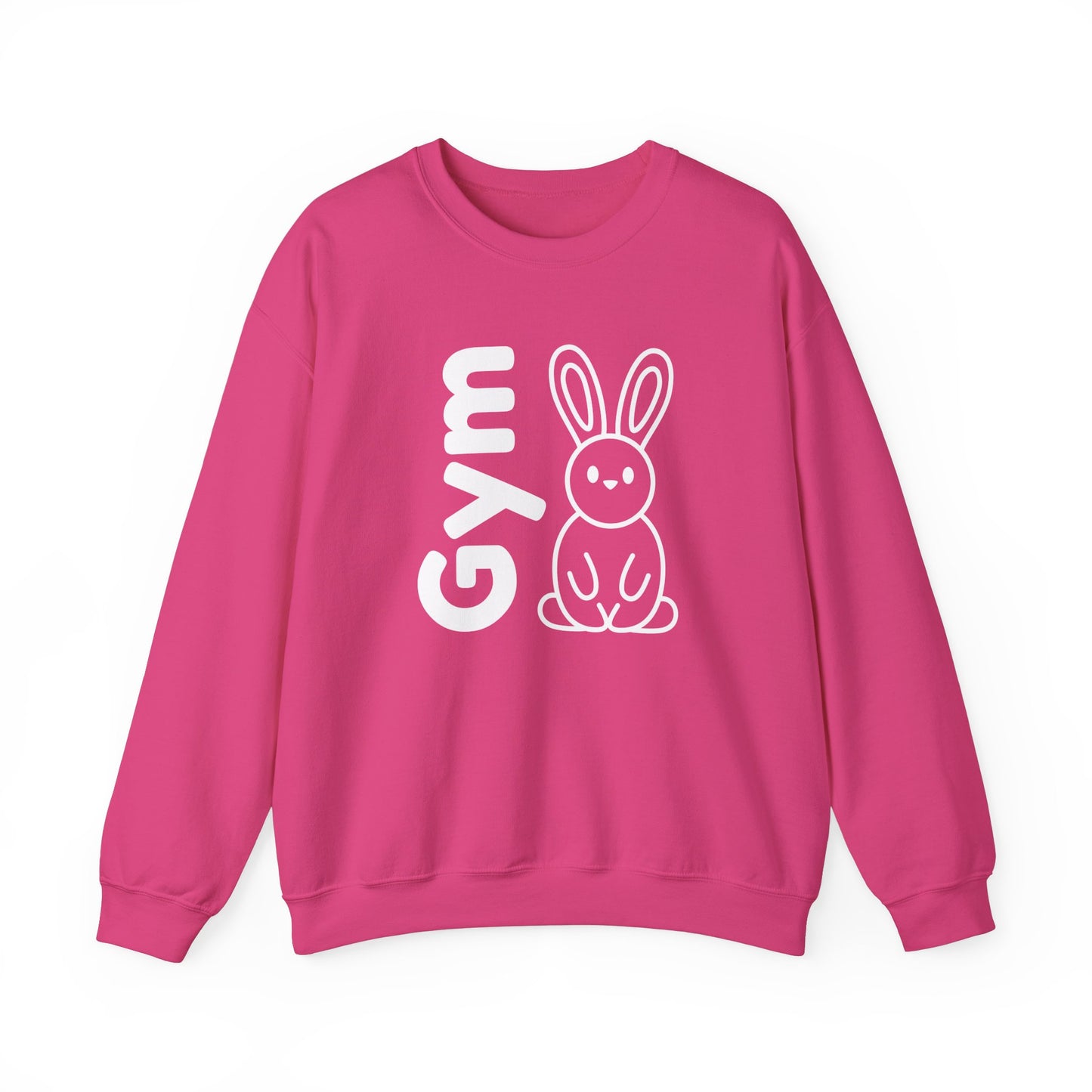 Gym Bunny slogan women's sweatshirt, fitness, gym, workout, active lifestyle, bold, fun, quirky, cute, athleisure, statement casual top