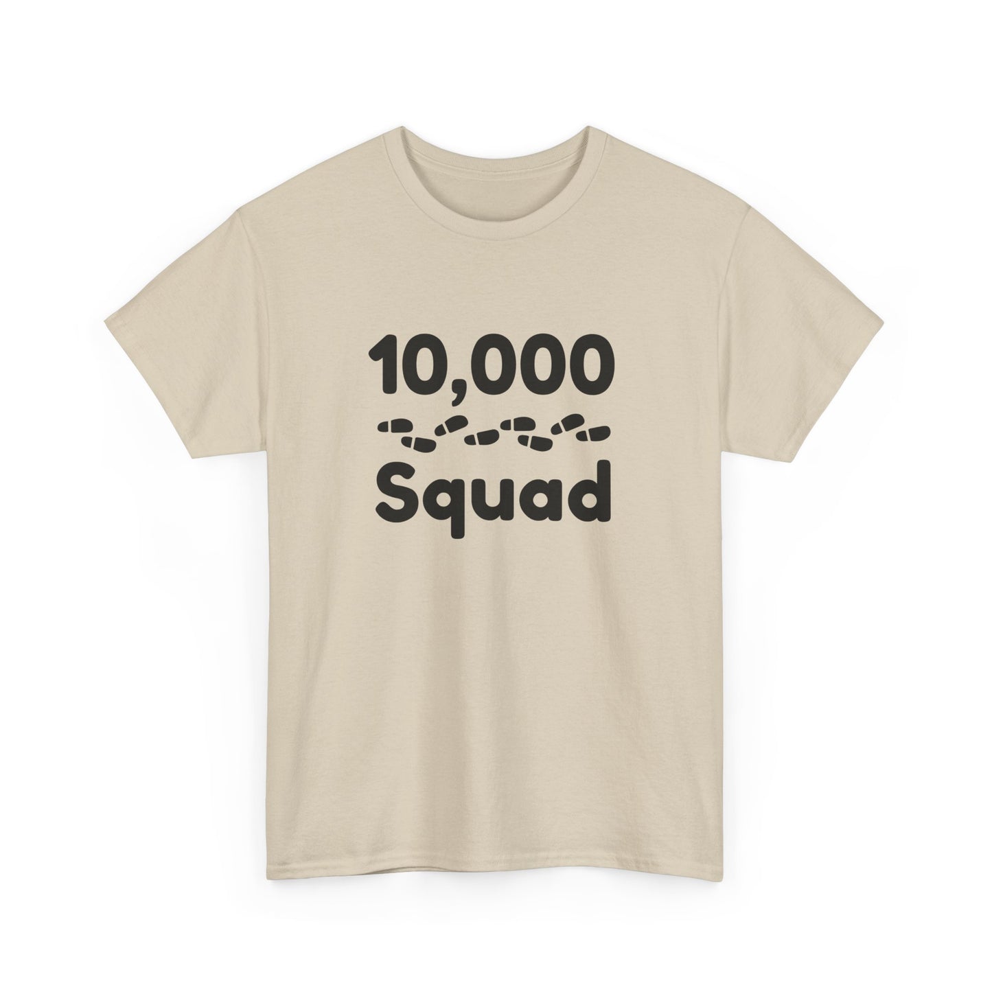 10,000 Steps Squad slogan women's t-shirt, for walking 10,000 steps a day, keeping active, outdoor fitness, exercise, well-being statement tee