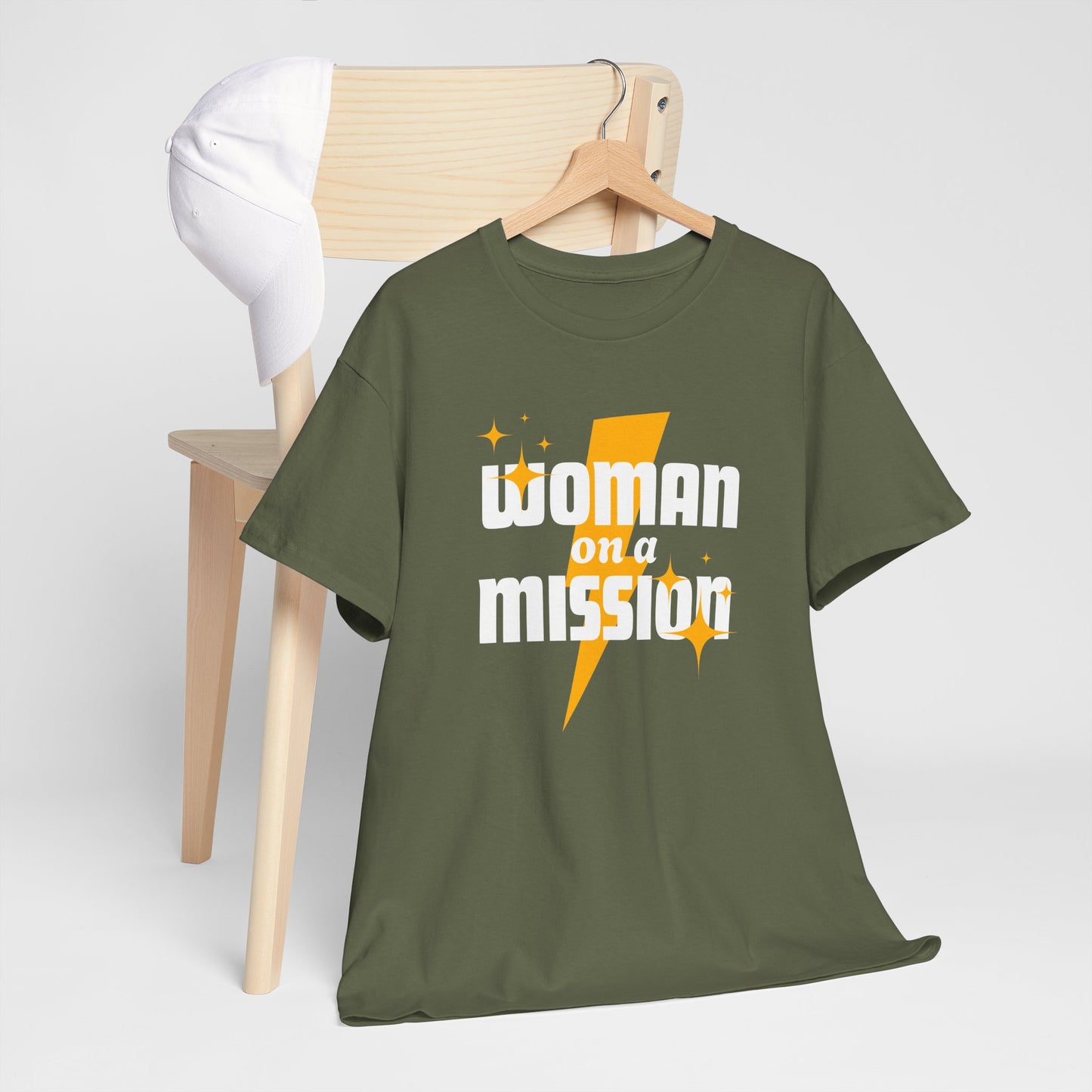 Woman on a Mission - Fun Motivational Slogan T-shirt