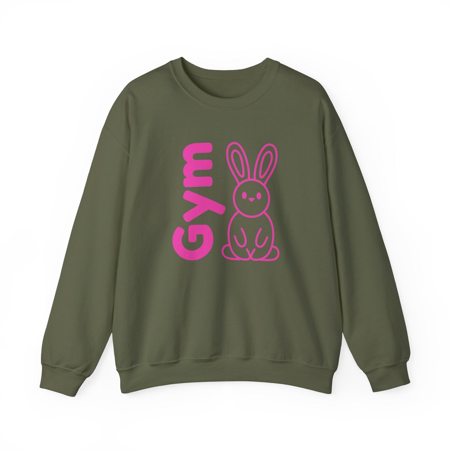 Gym Bunny slogan women's sweatshirt, fitness, gym, workout, active lifestyle, bold, fun, quirky, cute, athleisure, statement casual top