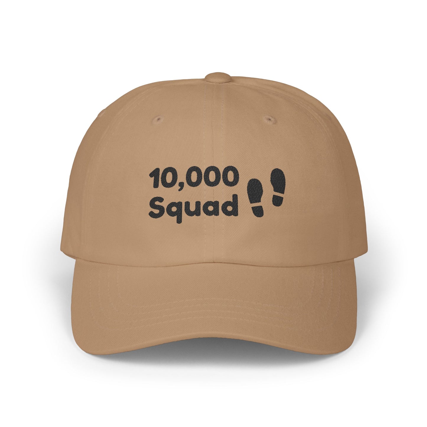 10,000 Steps Squad slogan women's, baseball cap, for walking 10,000 steps a day, keeping active, outdoor fitness, exercise, well-being statement hat