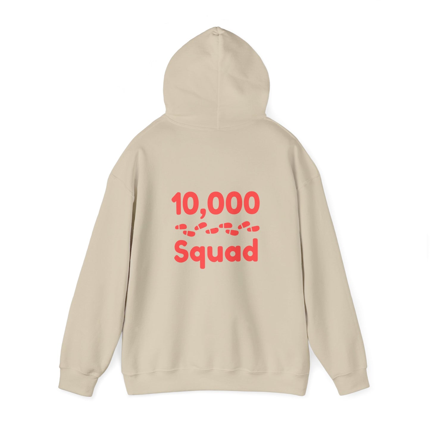 10,000 Steps Squad – Motivational Fitness Slogan Hoodie