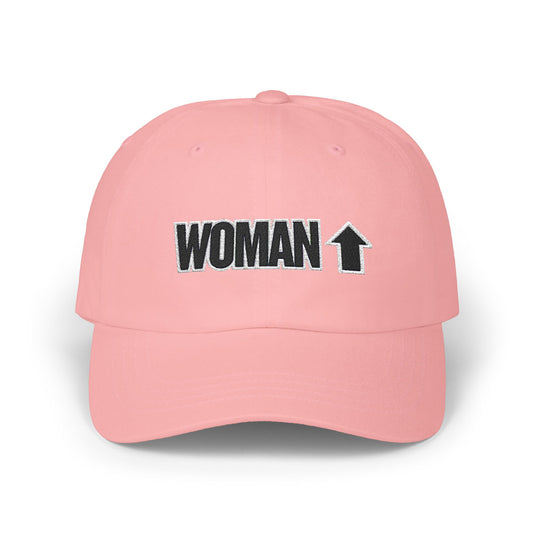 Woman Up Empowering Slogan baseball cap for strong, confident, bold women
