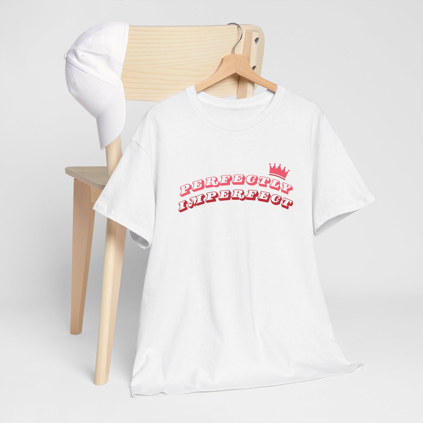 Perfectly Imperfect Slogan t-shirt, for real women who radiate self love, confidence, age-positivity and authenticity