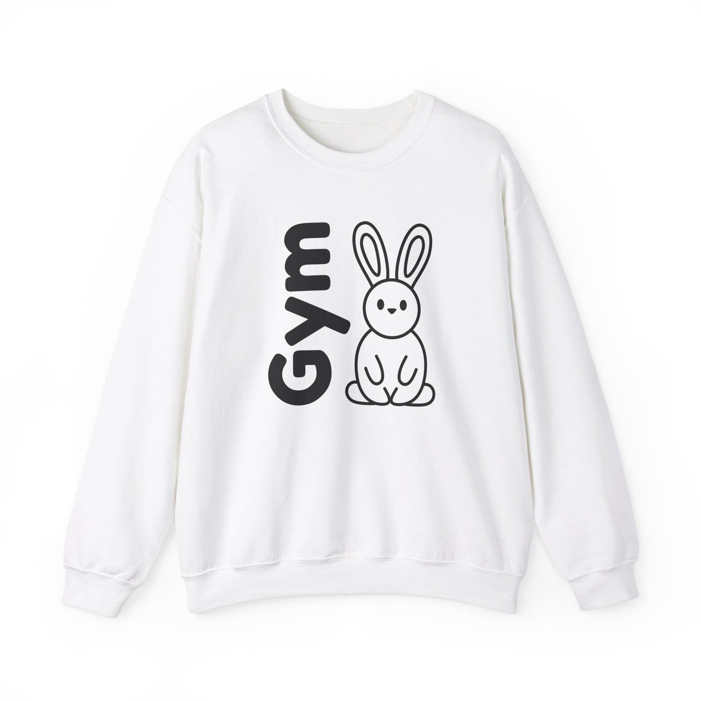 Gym Bunny slogan women's sweatshirt, fitness, gym, workout, active lifestyle, bold, fun, quirky, cute, athleisure, statement casual top