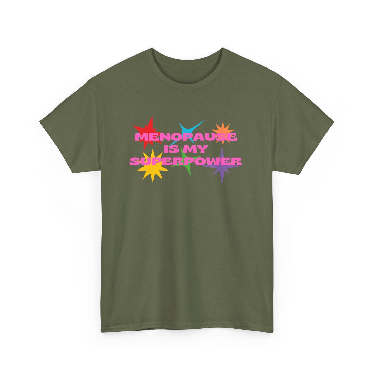 Menopause is for Cool Chicas slogan t-shirt, quirky, fun, empowering, age positive, bold, statement t-shirt, gift for peri-menopausal, menopausal and mid-life women