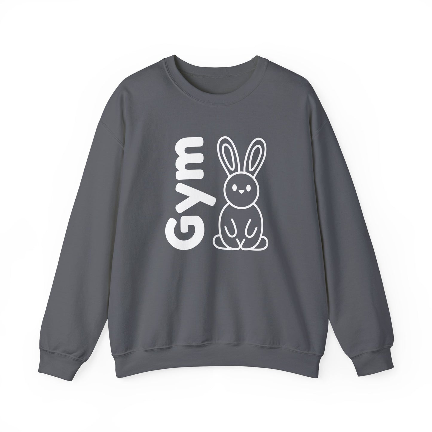 Gym Bunny slogan women's sweatshirt, fitness, gym, workout, active lifestyle, bold, fun, quirky, cute, athleisure, statement casual top