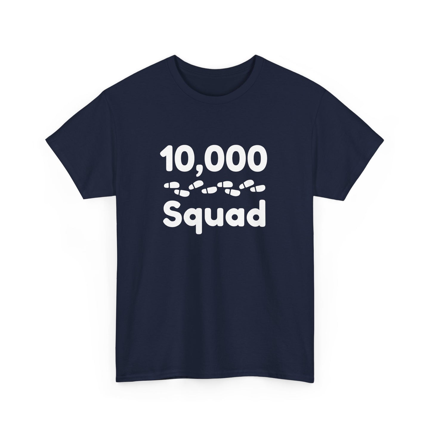 10,000 Steps Squad slogan women's t-shirt, for walking 10,000 steps a day, keeping active, outdoor fitness, exercise, well-being statement tee