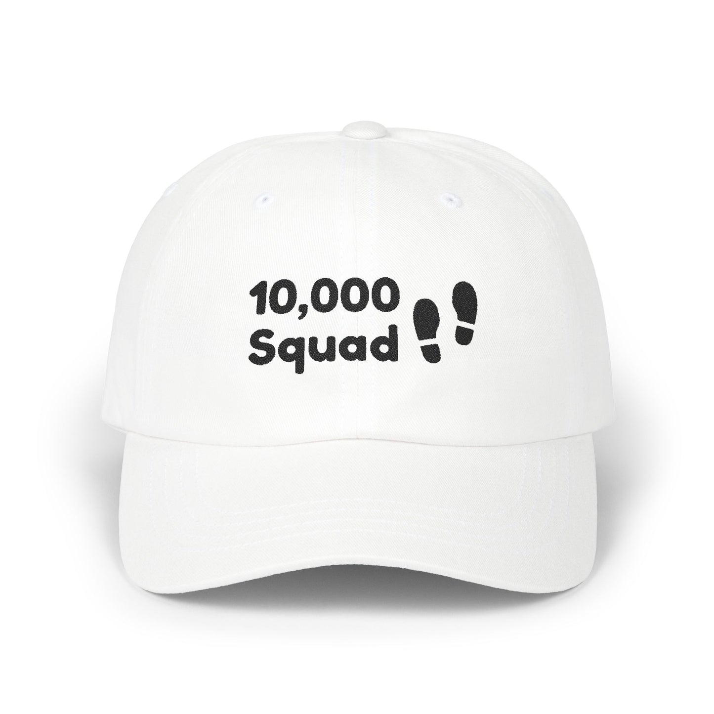 10,000 Steps Squad slogan women's, baseball cap, for walking 10,000 steps a day, keeping active, outdoor fitness, exercise, well-being statement hat