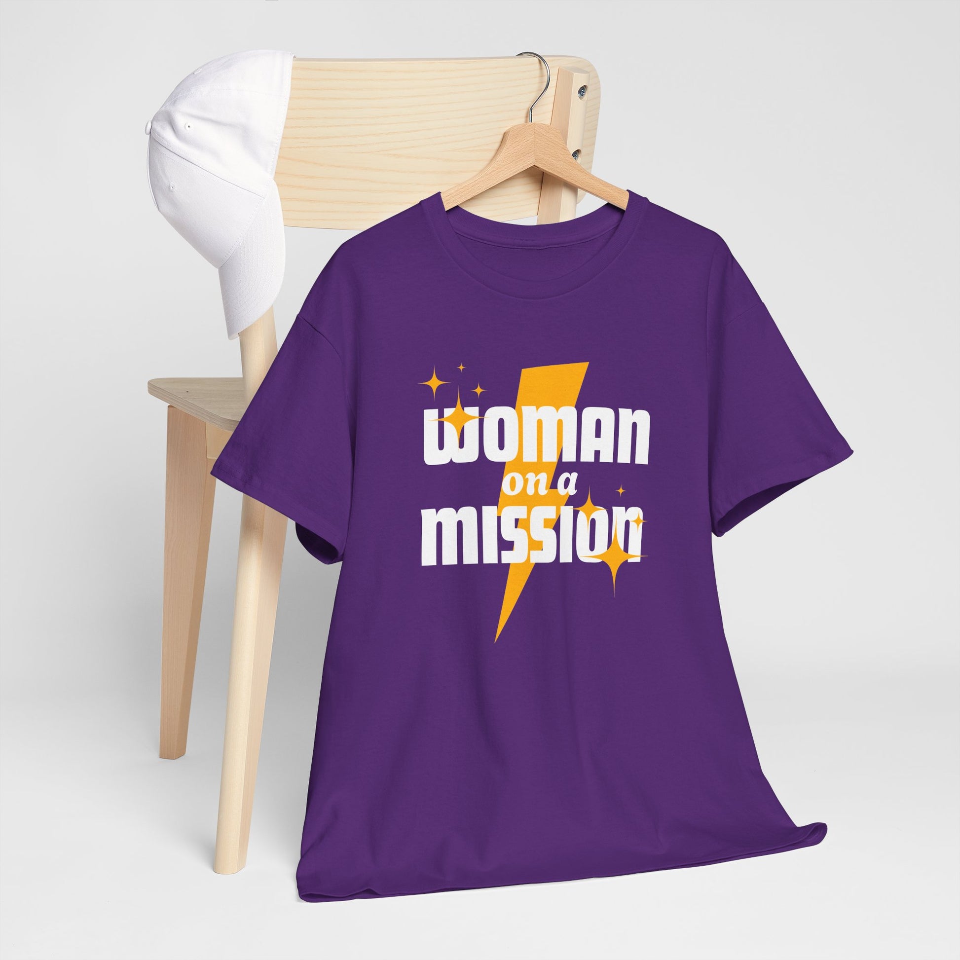 Woman on a Mission bold statement T-shirt for ambitious, driven and unstoppable women