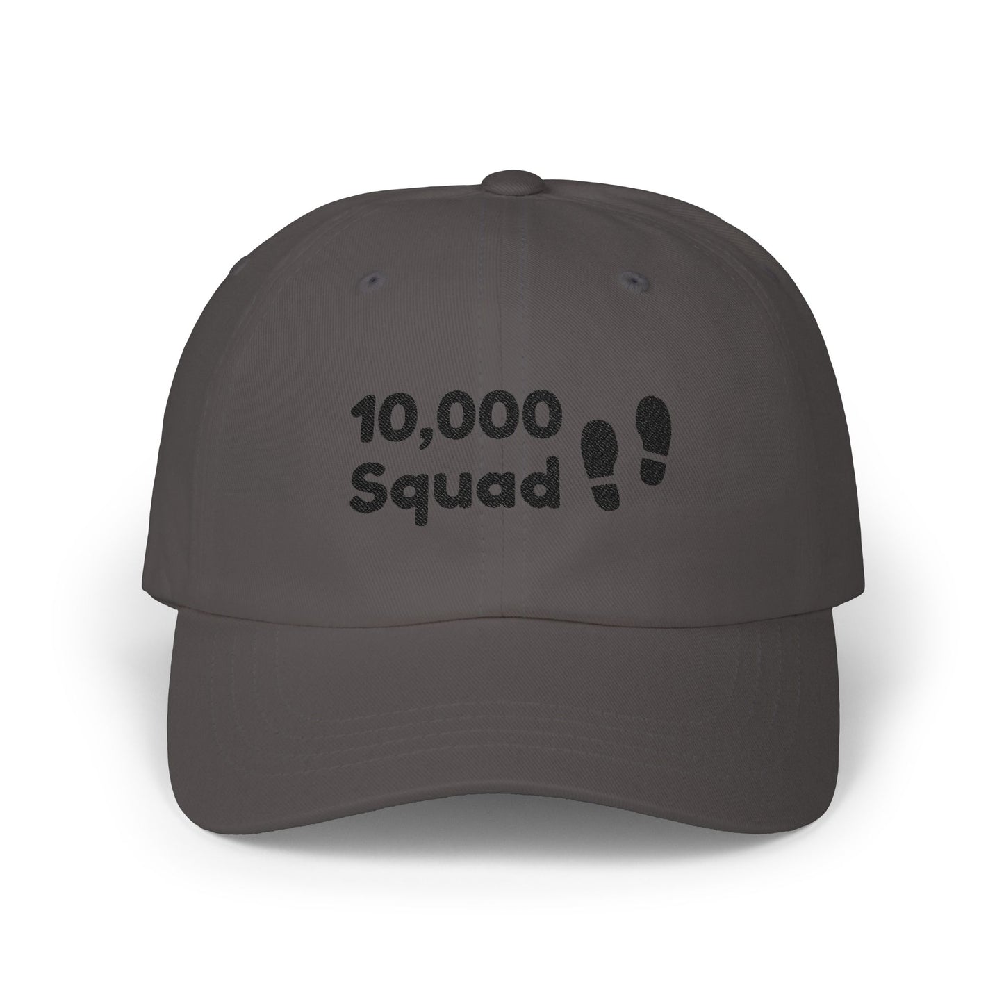10,000 Steps Squad slogan women's, baseball cap, for walking 10,000 steps a day, keeping active, outdoor fitness, exercise, well-being statement hat