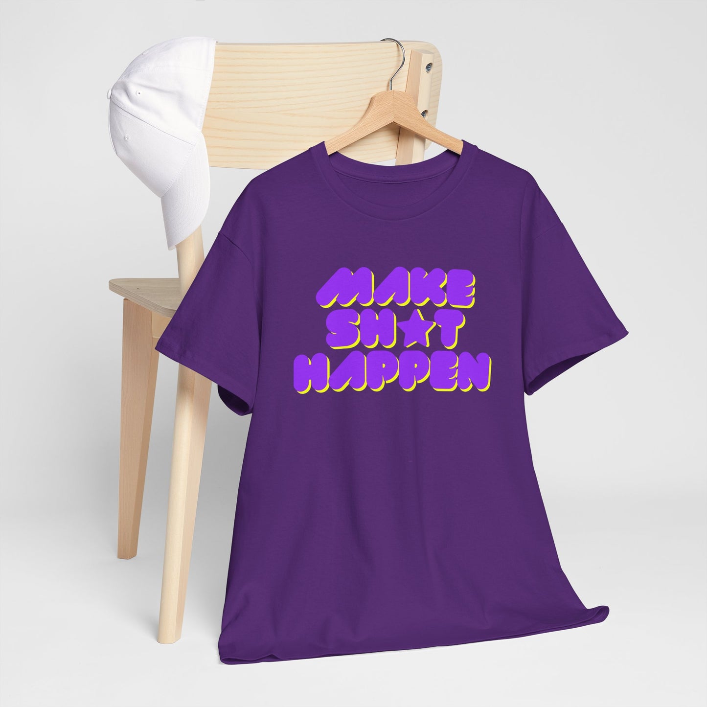 Make Sh*t Happen Fun Slogan T-shirt, motivational, bold, graphic tee, gift for empowered, strong, independent, inspirational, confident women, who like to get the job done